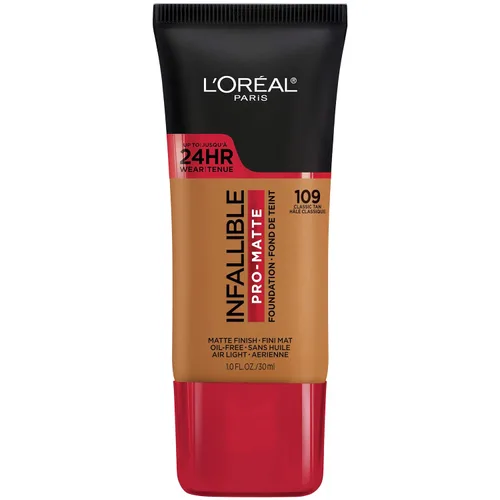 Vista 29 de L'Oreal Paris Cosmetics Makeup Infallible Pro-Matte - Base líquida de larga duración, True Porcelain, 1 onza líquida.