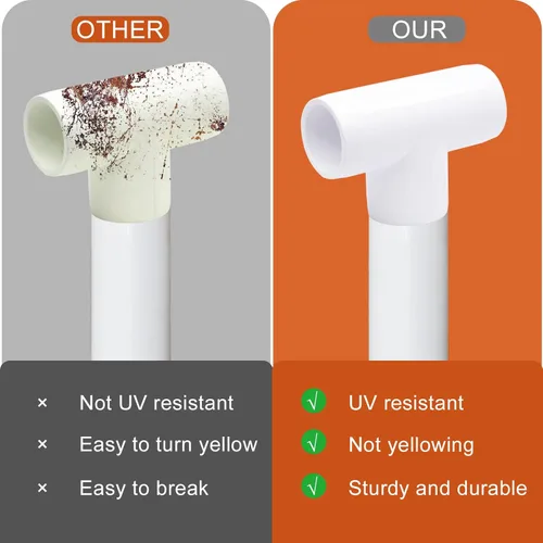 Vista 4 de Litoexpe 4 conectores de codo de PVC de 3 vías de 1/2 pulgada y 3 vías, conector de codo de grado para muebles, conector de tubería en forma de T