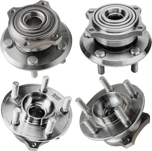 Vista 494 de Detroit Axle - Kit de cubos de rodamiento de rueda delantera de 6 piezas para Dodge Dart 2013-2016, Chrysler 200 2015-2017, 2 cojinetes de rueda