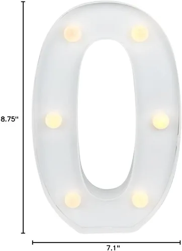 Vista 9 de Restaurantware Illumify - Luz LED de marquesina duradera de 7.1 x 1.2 x 8.7 pulgadas, número 0, a prueba de contacto, de plástico, con ranura