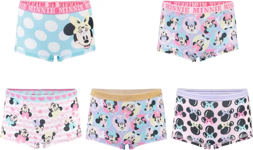 Vista 12 de Disney Ropa interior de Minnie Mouse para niña con múltiples opciones de estampado y silueta en tallas 2/3t - 8 Minnie7pk