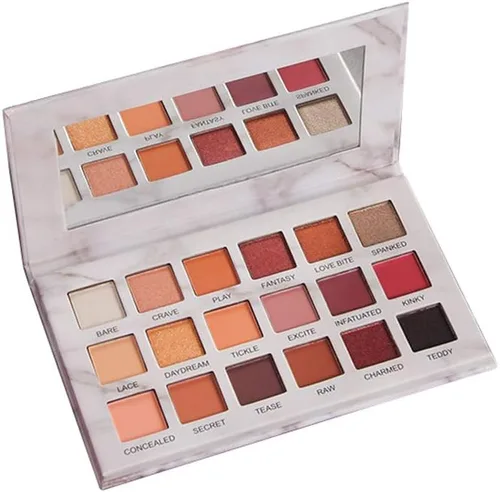 Paleta de sombra de ojos de la belleza de 18 colores, polvo liso pigmentado encantador del maquillaje del ojo Mármol