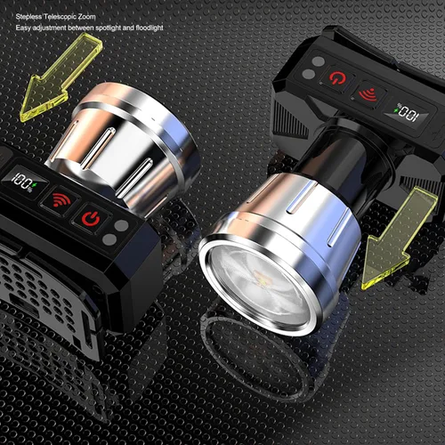 Vista 5 de LED Headlamp, Rechargeable Wearable Motion Sensor Headlight with LCD Screen for Outdoor Camping Cycling Hiking Fishing