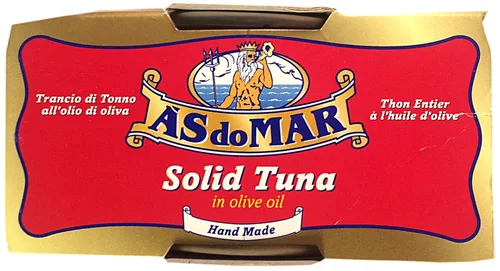 Vista 5 de A'S do MAR, Atún sólido en aceite de oliva (paquete de 3), importado de Portugal, 7.05 oz (cada uno)