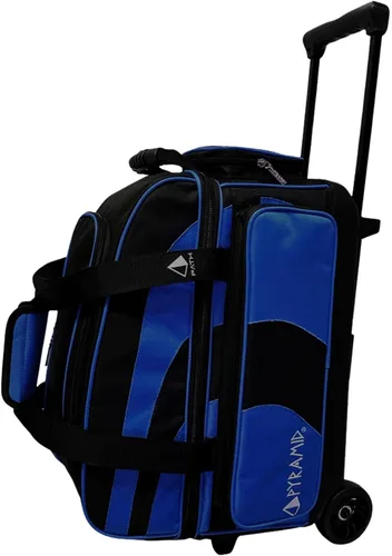 Vista 18 de Pyramid Bolsa de Bolos Deluxe de Doble Rodillo para 2 Bolas con Gran Compartimento Separado para Zapatos (Hasta 2 Pares de Zapatos) y Bolsillos