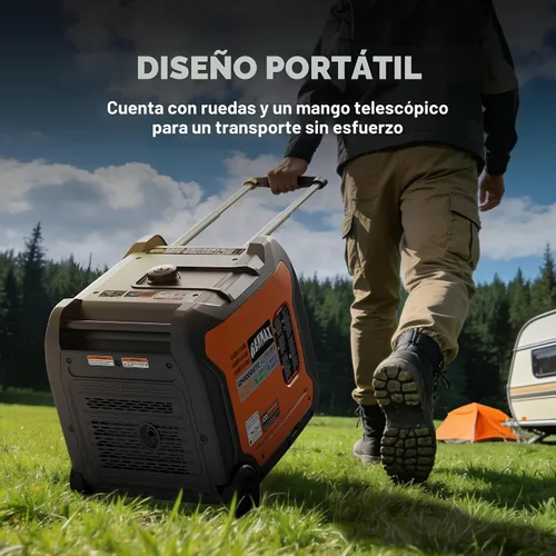 Vista 7 de GENMAX Generador inversor de combustible triple de 8000 W (modelo 2026) Características: arranque y parada automática de 2 cables, control