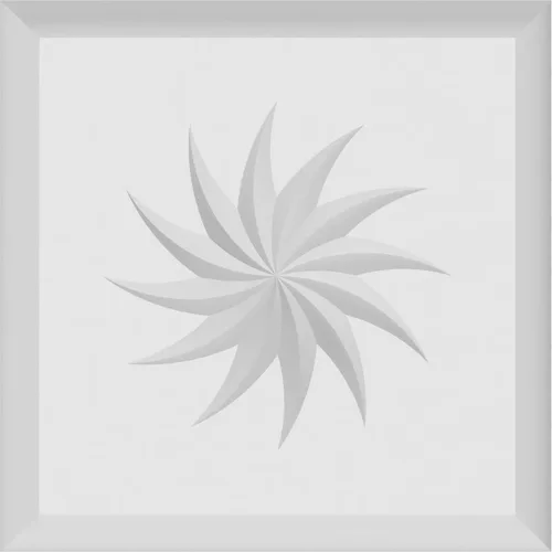 Vista 2 de Ekena Millwork ROSP030X030X100SDG14 Roseta estándar con borde redondeado, 3.0 in de ancho x 3.0 in de alto x 1.0 in, PVC