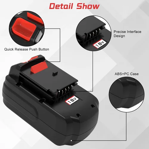 Vista 5 de Batería de repuesto PC18B de 4.5Ah para cable Porter, batería de 18 V Ni-Mh, compatible con cable Porter de 18 voltios, PC18B-2 PCC489N PCMVC PCMVC
