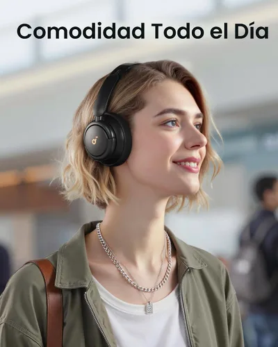 Vista 6 de Soundcore by Anker Q31i, auriculares adaptativos con cancelación de ruido Negro Absoluto
