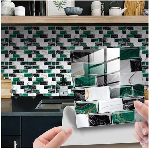 Adhesivos para azulejos de despegar y pegar, autoadhesivo, impermeable, para baño, cámper, encimera, azulejos de cerámica y mármol (color : 10 10