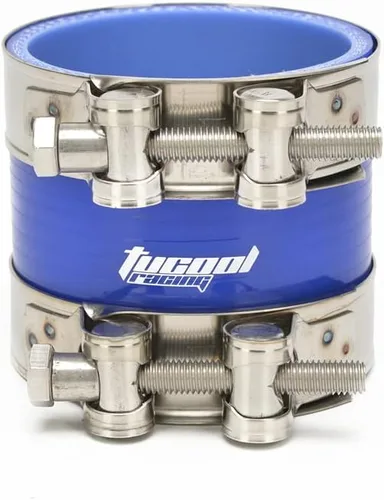 Vista 9 de Manguera de silicona universal de 4 capas de alto rendimiento de acoplador recto de 2.992 in de longitud con abrazadera de perno SS 304 T