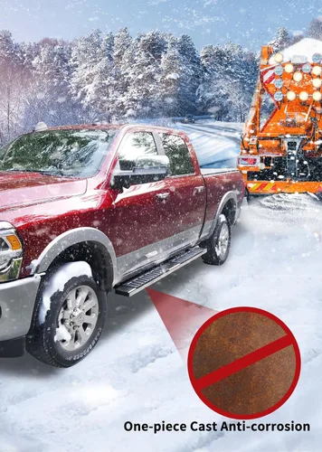Vista 5 de YITAMOTOR Estribos de 6 pulgadas compatibles con Toyota Tundra CrewMax Cab 2007-2021 (puertas traseras de tamaño 2 3/4) barras laterales Nerf