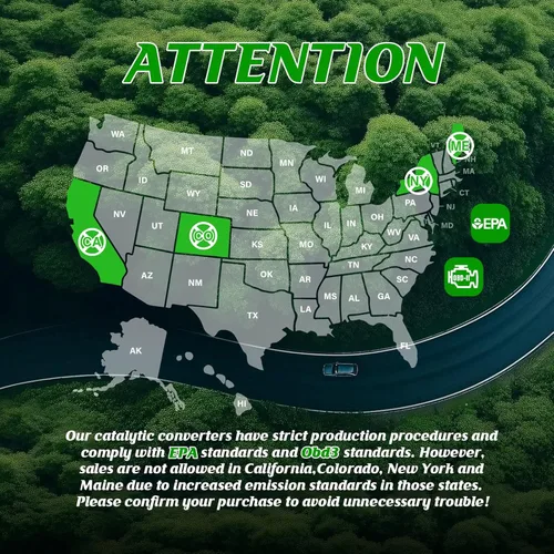 Vista 7 de Kit de convertidor catalítico frontal de alto flujo de ajuste directo para Chevy Traverse 2009 2010 2011 2012 2013 2014 2015 2016 2017 GMC Acadia
