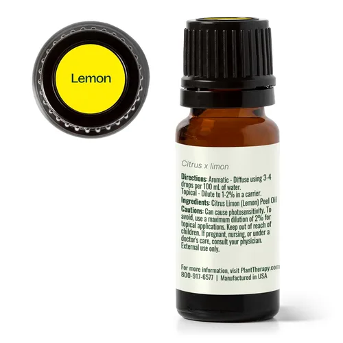 Vista 8 de Aceite esencial de limón (prensado en frío) 0.33 fl oz 100 % puro, sin diluir, grado terapéutico
