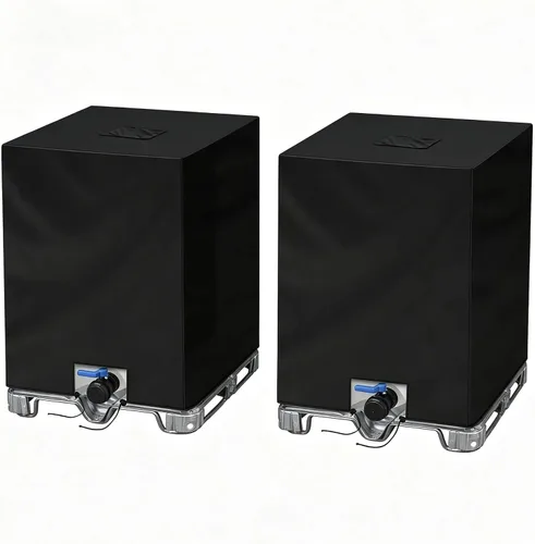 Vista 13 de NEVERLAND IBC - Cubierta de 275 galones 420D impermeable para tanque de 1. Negro (cubierta 420d)
