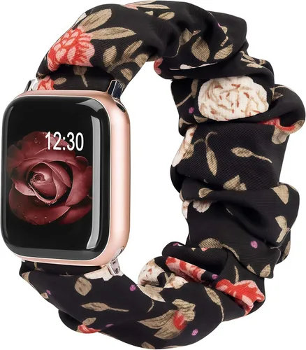 Vista 19 de Scrunchie - Correa elástica para Apple Watch Series 9 8 7 6 5 4 3 2 1 SE Ultra, correa de reloj para iWatch de 1.929 in 1.772 in 1.614 in 1.496 in