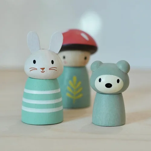 Vista 10 de Tender Leaf Toys - Bear Tales - Juego de muñecas complementarias de casa de muñecas de madera, figuras de 3 piezas de familia de osos para niños