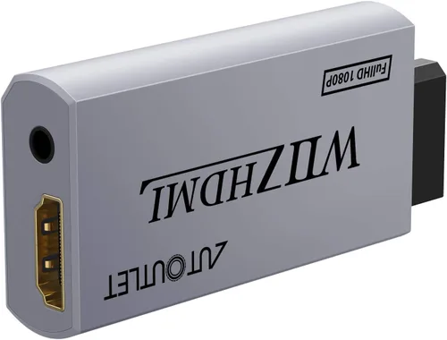Vista 8 de AUTOUTLET Wii to Hdmi Converter Output Video Audio Adapter, with 1M HDMI Cable Wii2HDMI 3.5mm Audio Video Output Supports 7201080P All Wii Display