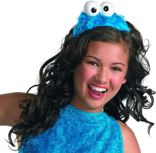 Vista 2 de Disguise Diadema de disfraz de Monstruo Comegalletas de Plaza Sésamo para mujer adulta Azul
