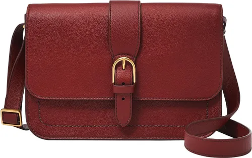 Fossil Zoey - Bolso cruzado de piel con solapa grande o pequeña para mujer