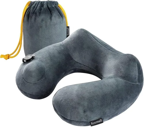 Vista 11 de Keemall Almohada de Cuello de Coche Inflable, Almohada de Reposacabezas de Coche Inflable Suave para Asiento de Conducción con Correa Ajustable