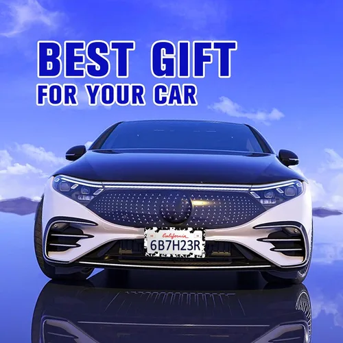 Vista 5 de Marco de matrícula con estampado de vaca en blanco y negro, marcos divertidos para placa de matrícula, patrón de animales, soporte de accesorios