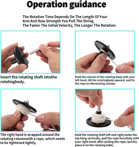 Vista 3 de Parte superior giratoria de metal, acero inoxidable de precisión de alto rendimiento, para matar el tiempo, antigravedad, giroscopio de equilibrio
