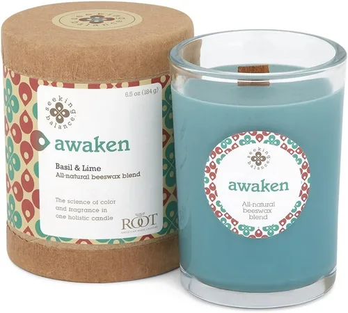 Vista 30 de Root Candles Seeking Balance Vela de spa con mecha de madera, velas de aromaterapia, 6.5 onzas, calma: Hoja de laurel y abedul