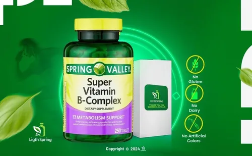 Vista 9 de Super Vitamina B Complex Tablets 250 + Spring Super Vitamina B Complex Tabletas Suplemento Dietético Paquete Exclusivo Better Ligth&Spring Guide