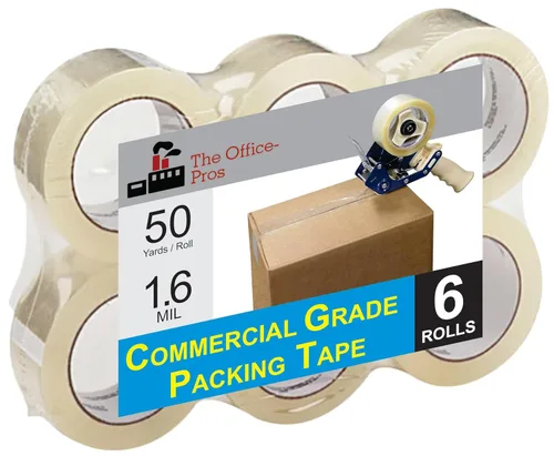 Vista 5 de Cinta de embalaje, cinta de embalaje resistente, cinta de caja transparente, cinta móvil, cinta de 2 pulgadas de ancho, cinta de sellado de cartón