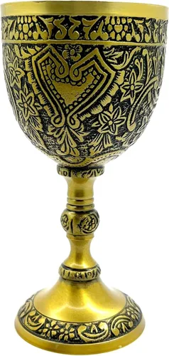 Cáliz de vino de latón Cáliz Arturo King Cáliz Comunión Cáliz Cáliz Inspirado Medieval