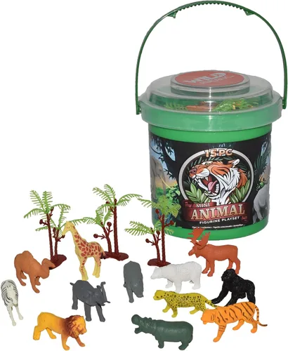 Vista 8 de Wild Republic Cubo de dinosaurio, juego de figuras de dinosaurio, T Rex, triceratops, velociraptor, estegosaurio y más, 18 piezas