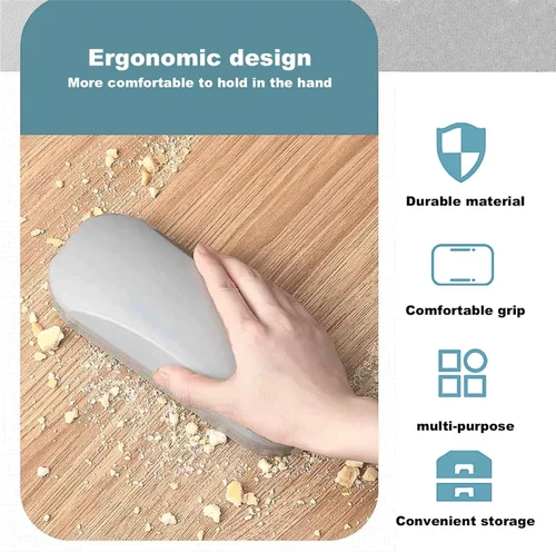 Vista 2 de Barredora multifuncional de migas de mesa, colector de residuos de cerdas suaves para mesa, alfombras, sábanas, sofás, cepillo de limpieza de ropa