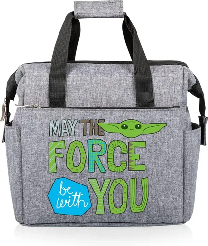 Vista 16 de PICNIC TIME Star Wars Mandalorian Grogu On The Go - Lonchera suave y enfriadora, bolsa de almuerzo aislada, (gris jaspeado)