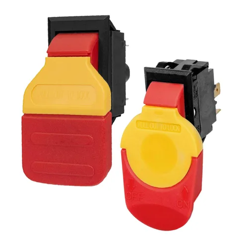 Vista 11 de Powertec Interruptor de seguridad para herramientas eléctricas de doble salida - Interruptor de paleta de 120V 15A con cerradura de llave