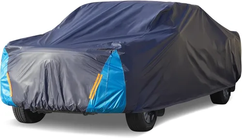 Vista 10 de Funda de coche impermeable de 2 puertas, para todo tipo de clima para automóviles, cubierta completa para exteriores con protección contra lluvia