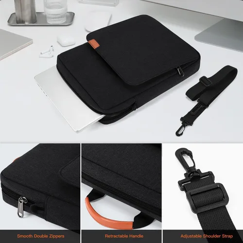 Vista 3 de Bolsa de transporte para iPad de 11 pulgadas para iPad Pro 11 M5 M4 y iPad Air 11 M3 M2, iPad A16 con teclado mágico, funda protectora de viaje