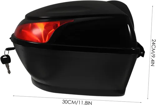 Vista 2 de SEWACC Caja trasera para motocicleta, repuesto para maletero de gran capacidad, funda de almacenamiento de equipaje con candado, caja superior