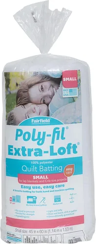 Fairfield Poly-Fil Guata Extra-Loft para Edredones, Guata de Poliéster Premium para Acolchado, Ideal para Mantas de Regazo y Proyectos de Tamaño de