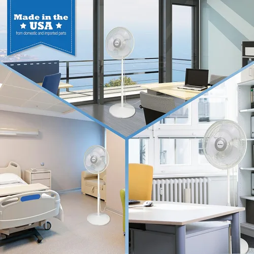 Vista 7 de Air King 9126 16-Inch Adjustable Oscillating Pedestal Fan