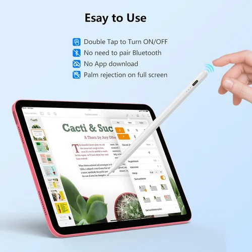 Vista 7 de Lápiz óptico para iPad, Apple Pencil para iPad 10/9ª generación, lápiz digital compatible con Apple iPad Pro 11 y 12.9 pulgadas (2018-2022), iPad
