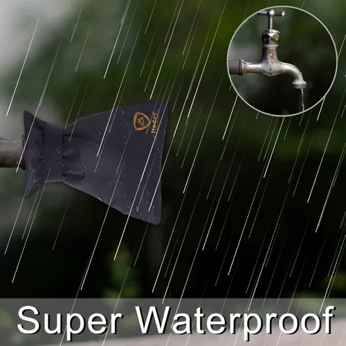 Vista 4 de Hedoc Pro Cubiertas de Grifo para Exteriores para Protección contra Congelación en Invierno, Juego de 2 Calcetines de Aislamiento de Grifo