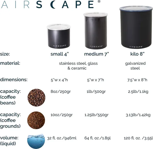 Vista 6 de AirScape Recipiente de vidrio para almacenamiento de alimentos, almacenamiento de vidrio con tapa interior sin aire patentada de Estados Unidos