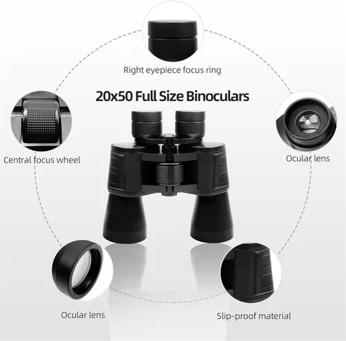 Vista 5 de EKsma 20x50 Binoculars for Adults,High Power Waterproof HD Telescope Binoculars for Hunting,Bids Watching,Viewing, The Moon,Concert