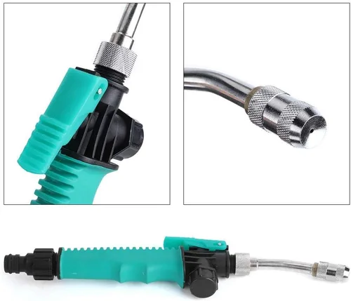 Vista 6 de Pulverizador de boquilla de manguera de jardín de alta presión con válvula de control de flujo, varita de riego ajustable para lavado de autos