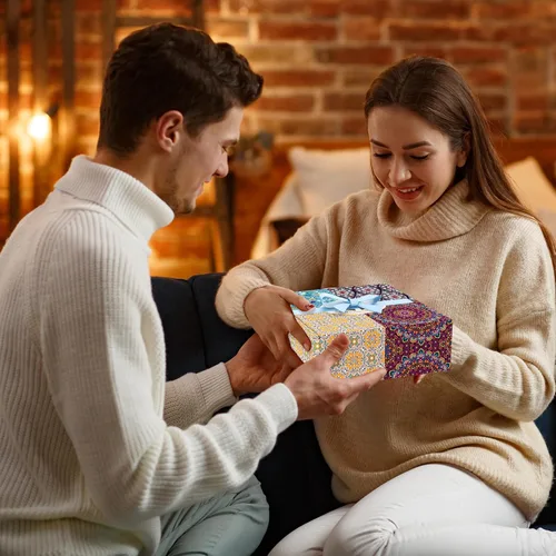 Vista 6 de TranquilBliss Juego de velas perfumadas, paquete de 4 velas de cera de soja, tiempo de combustión de 120 horas, regalo ideal para mujeres, regalos