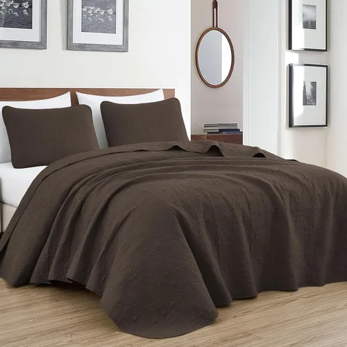 Vista 14 de Chezmoi Collection Luca - Juego de colcha de 3 piezas extragrande, tamaño king, verde azulado - Edredón de verano de microfibra ligera de 118 x 106