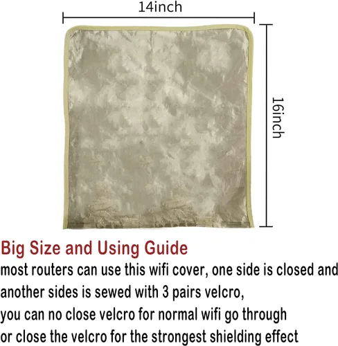 Vista 7 de Cubierta de Router WiFi, Cubierta de Router Inteligente de Alta Protección, Protector WiFi de Blindaje Versátil (14 pulgadas x 15.5 pulgadas)