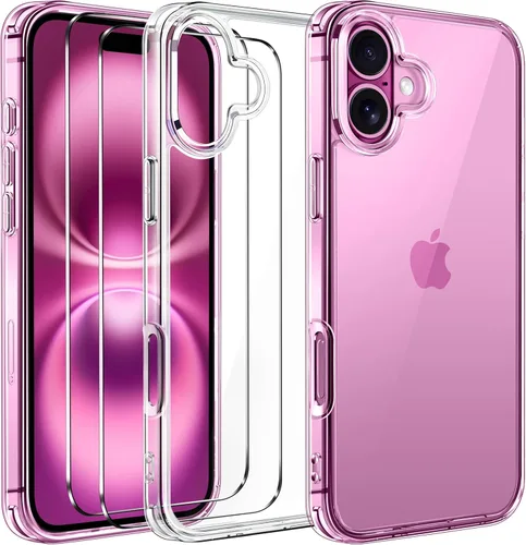 Vista 35 de ivoler Funda Transparente 3 en 1 Diseñada para iPhone Air de 6.5 pulgadas / iPhone 17 Air de 6.5 pulgadas 2025 con Paquete de 2 Protectores
