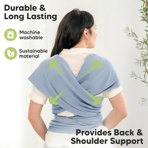 Vista 5 de KeaBabies Portabebés y almohadillas de lactancia de viscosa de bambú, todo en 1, original transpirable, 8 almohadillas lavables para lactancia